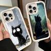 Чехол для телефона iPhone 17 Air 16E 15 16 Pro Max Healing Sense Кот Дождевик 14 Plus 13 12 Mini Мягкий Силиконовый Fundas