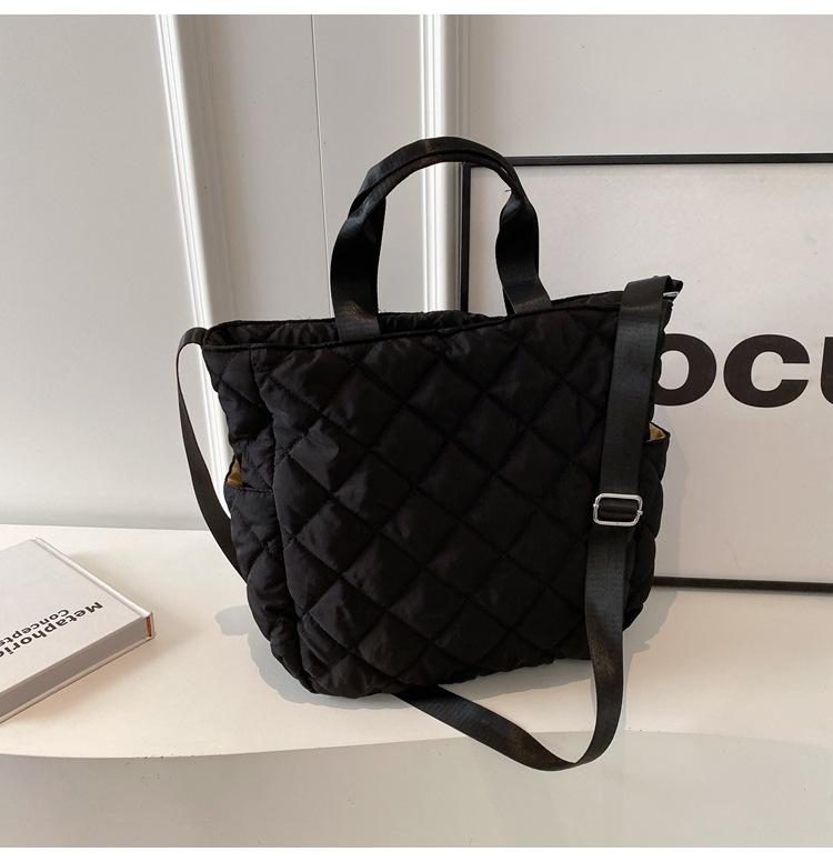 Тканевая сумка женская большой вместимости осенне-зимняя ромбовидная на плечо сумка-мессенджер, высококлассная деловая сумка-тоут