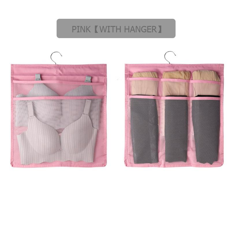 Сумка для хранения нижнего белья Подвесная сумка Настенный двусторонний шкаф для одежды Домашние носки Подвесная сумка для бюстгальтера