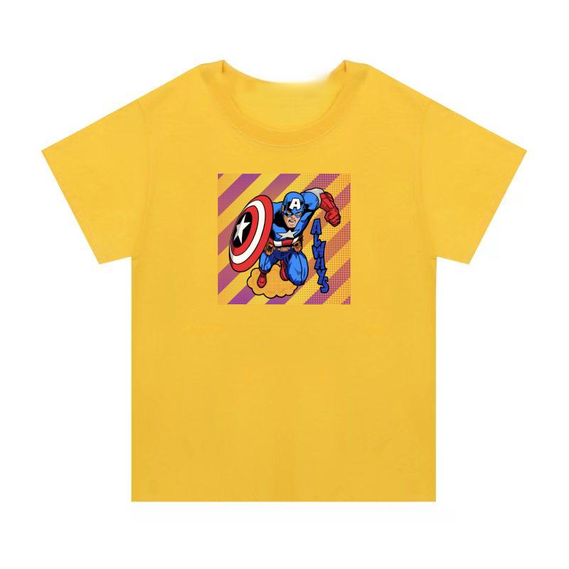 Adult and Children Childhood Hero Dream Four Major Heroes QVersion Cotton Printed Daily Wear TShirt