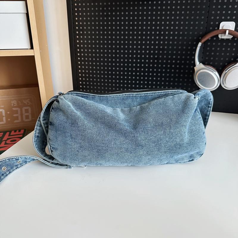 Винтажные джинсовые сумки через плечо для девочек, школьные сумки-мессенджеры, дорожные сумки, повседневные женские сумки через плечо большой вместительности