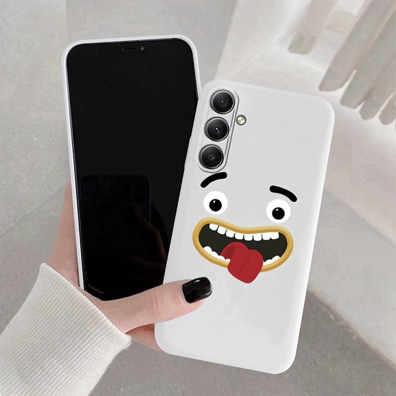 Funny Patterned Soft Silicone Case For Samsung M35 A55 Xiaomi Redmi Note 13 Poco C65 iPhone 15 Huawei Honor Realme Camera Protective Shockproof Cover