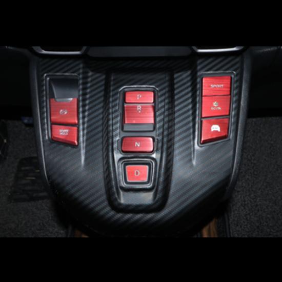 Aluminum Red Gear Shift Button Sticker Trim For Honda CR-V CRV 2017-2022 Hybrid