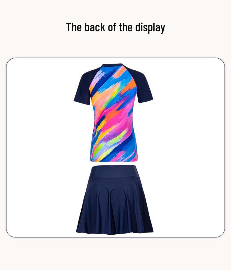 Спортивный купальник-накидка больших размеров 2025 с шортами в стиле сплит для женщин