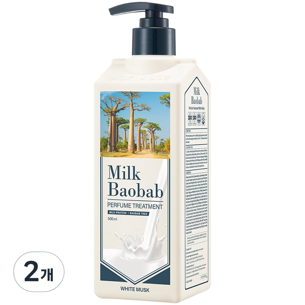 Milk Baobab Парфюм для лечения волос с ароматом белого мускуса, 500 мл, 2 шт.