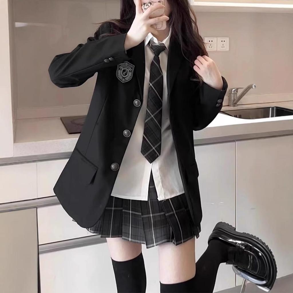 Cosplay Uniform Blazer JK High School Girl Skirt Graduation Clothes School High School Uniform Student Clothes Entrance Ceremony Graduation Ceremony