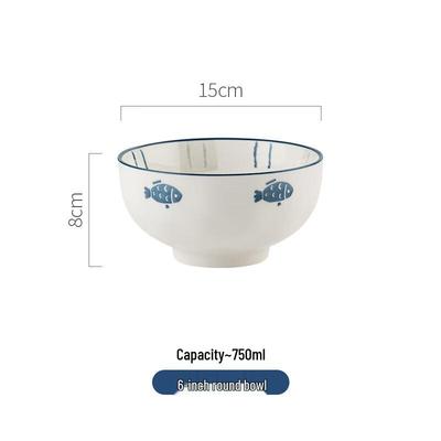Керамическая миска для лапши ZISIZ подглазурная (3-Pack)