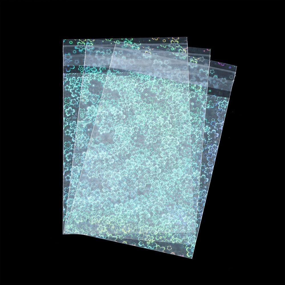 50PCS Transparent Holographic Card Sleeves Waterproof Trading Card Protector Collectors