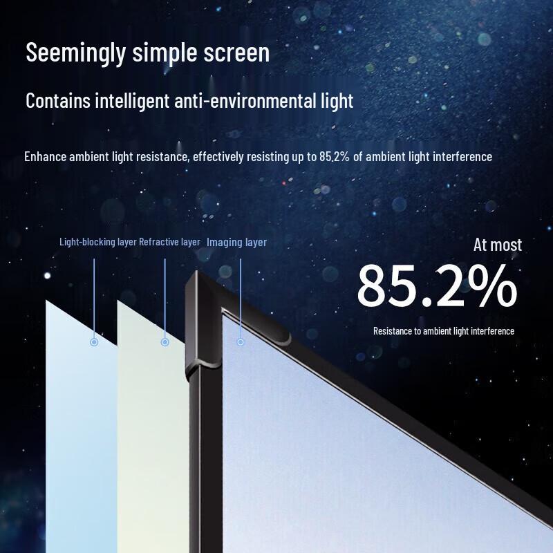 Deli 100-inch 16:9 Fixed Frame ALR Projector Screen