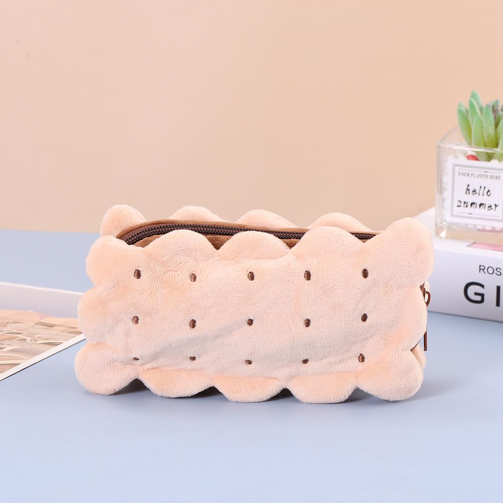 Плюшевая сумка для ручек, сумка-карандаш для сэндвича и печенья, милая большая вместительная студенческая канцелярская сумка