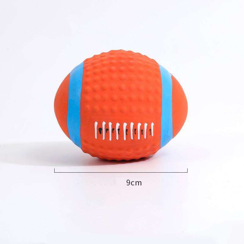 Футбольные регби-игрушки из латекса для всех пород, прочные, для скрежетания зубами, для дрессировки собак и кошек, товары для животных, пищащие, устойчивые к жеванию, устойчивые к укусам, аксессуары
