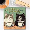 Cats Chillin' with Book 2026 Wall Calendar Funny Cat-Themed 12 Monthly Planner Spiral-Bound Wall Hanging Calendar for Cat Lovers Bookish Gift