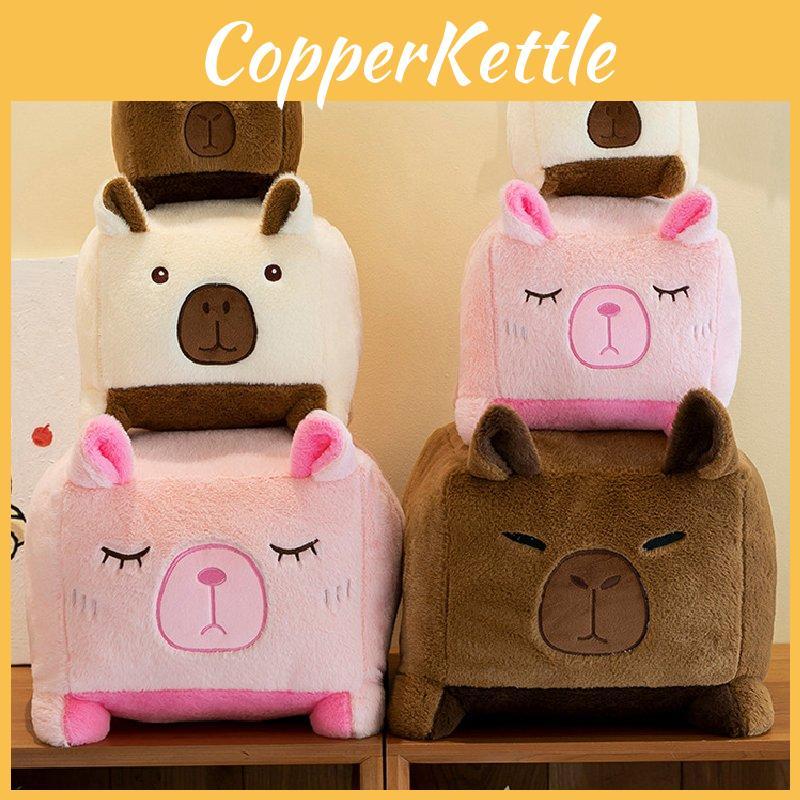 Мягкая Очаровательная Плюшевая Игрушка Капибара Коричневая Розовая Бежевая Идеально Подходит Для Обнимания