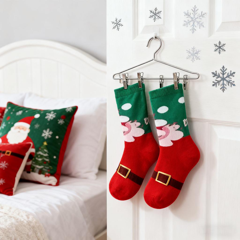 3D 24 Pairs Christmas Socks Advent Calendar Christmas Socks Gift For Xmas Party Gifts ,Random Pattern,