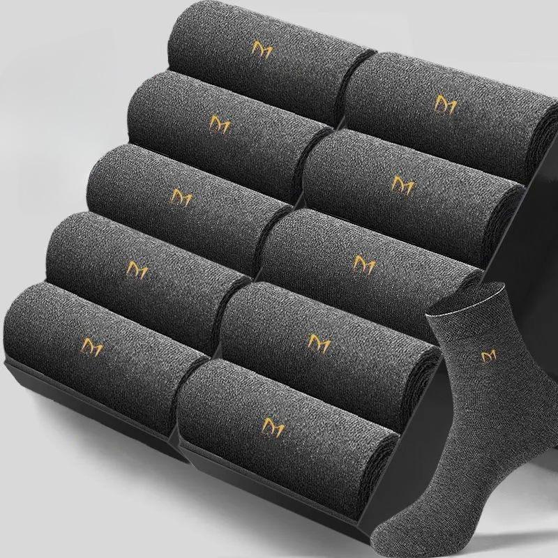 Мужские хлопковые носки: Дезодорант, впитывает пот, легкий, подходит для круглогодичного делового и спортивного стиля, универсальный дизайн средней части