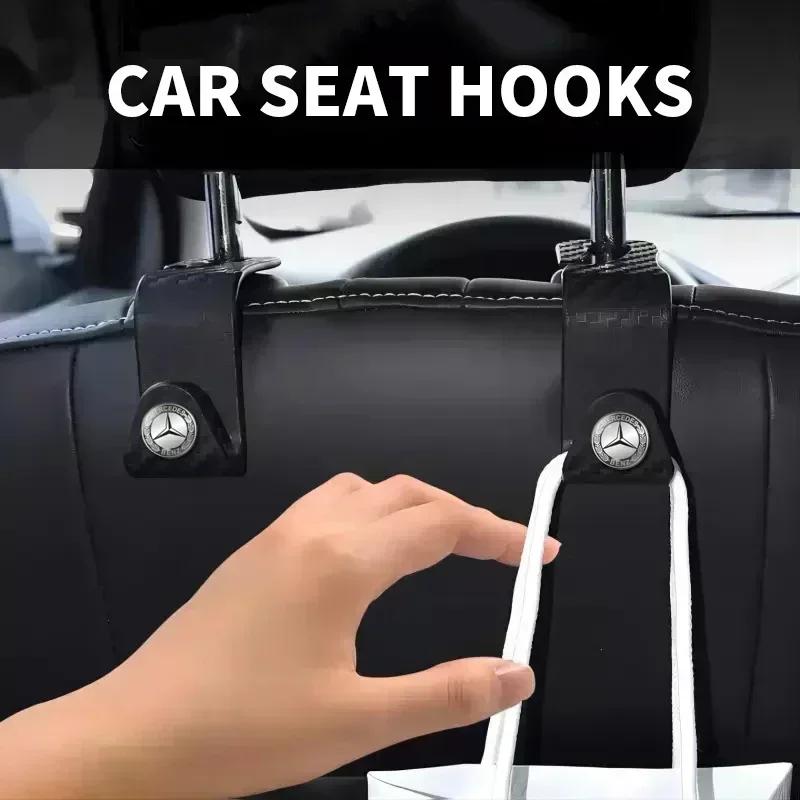 Car Seat Hooks Headrest Storage Hanger Car Interior Hanging Hook For Mercedes Benz AMG A B C E S class GLA GLC CLA GLK GLE