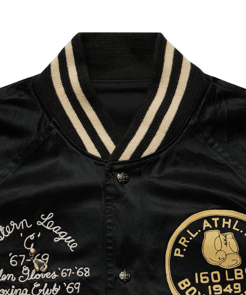 Polo Ralph Lauren [New York Boxing Club] Satin Varsity Reversible Jacket - Black