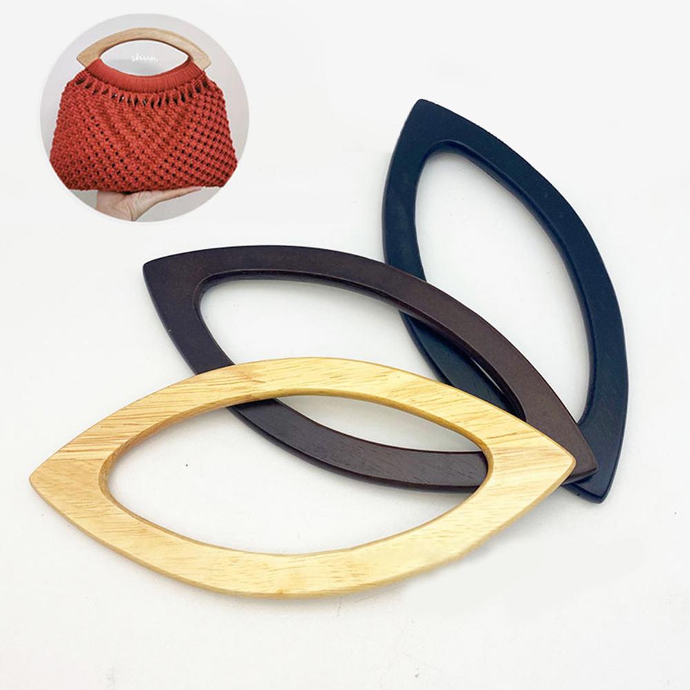 Ручка для сумки из цельного дерева, сменная, своими руками, сумка из дерева, твердая ручка, классический ремень для шитья, вязания крючком, сумки, кошелька, аксессуаров