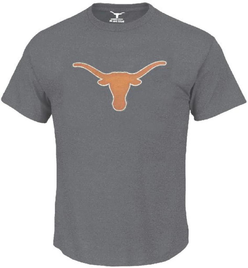 Мужская серая полиэстеровая футболка с коротким рукавом Texas Longhorns с силуэтом Луны (XL)