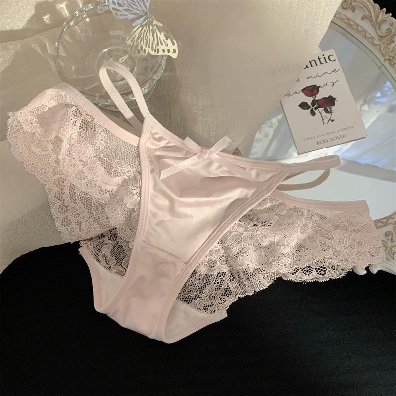 Эфемерная Лоза Снов - Женские Атласные Кружевные Трусики Французского Стиля с Высоким Разрезом и Низкой Посадкой 2025