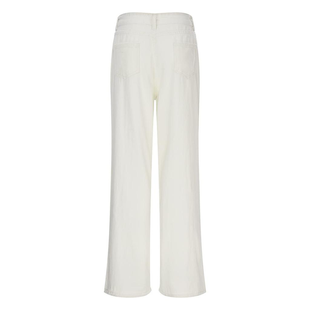 Women's High Waist Slim Straight Loose Casual Pants Wide Leg Pants