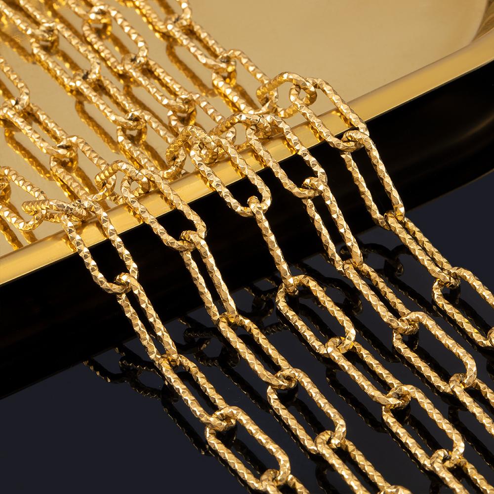 No Fade 1Meter Stainless Steel 7x17mm Carved Square Frame Bracelets Cross Link Chains DIY Necklace Jewelry Making Chain Supplies