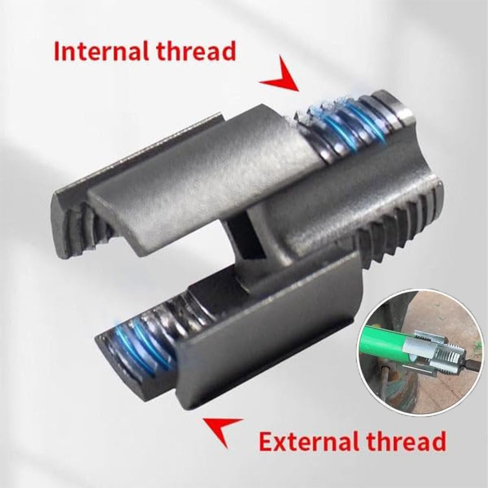 Интегрированный инструмент для нарезания внутренней и внешней трубной резьбы, новый инструмент для нарезания трубной резьбы 2025 года, 1/2" (DN15) 3/4" (Ду20) Инструмент для нарезания резьбы на трубах разных размеров