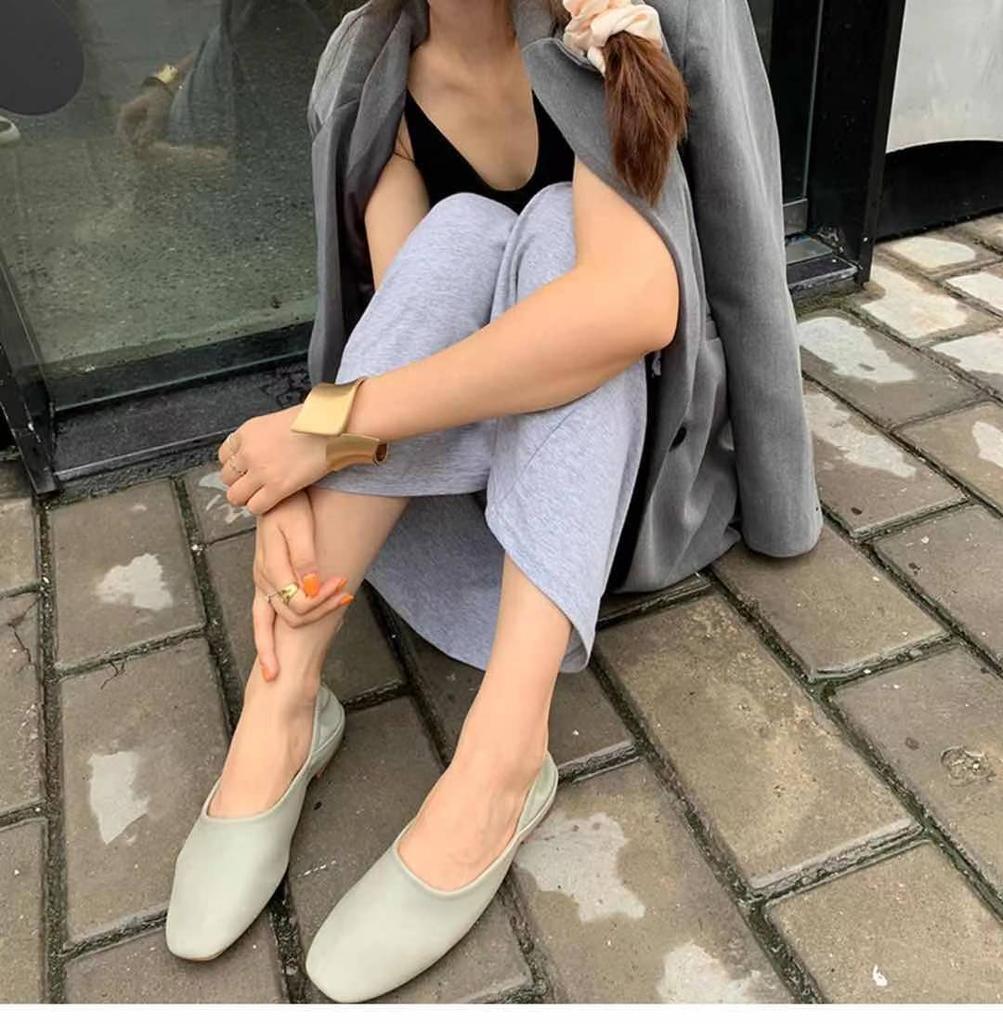 Мода Байламос Женские Балетки Новые Балетки Мягкая Кожа Мокасины Слипоны Ретро Бабушкины Туфли Женские мюли тапочки Весна Лето