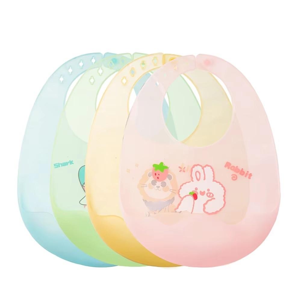 Silicone Baby Bibs Soft Baby Food Napkin Cartoon Baby Stuff  Baby Feeding Stuff