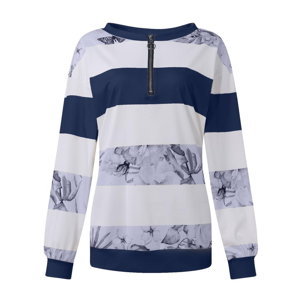 Женский модный принтованный пуловер с V-образным вырезом, свободный крой, длинный рукав