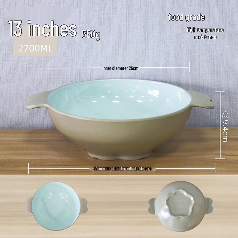 LIJIA FITMENT LJ Double-Ear Anti-Scald Melamine Noodle Bowl Set (5 Pcs)