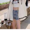 Fashion Hooded Sun Protection Coat Women Summer Long Sleeve Thin Breathable Jacket Female Korean Streetwear Sun Proof Clothing
