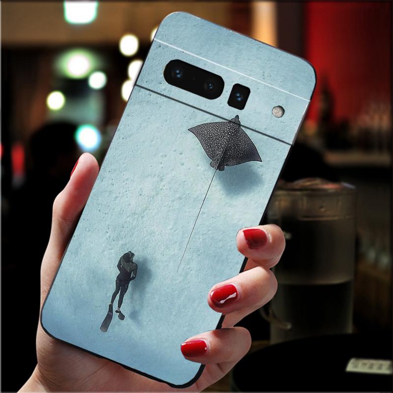 Phone Case For Google Pixel 10 9 Pro XL 9A 8 7 6 Pro Pixel 8A 7A 6A Pixel 8 7 6 5 Ocean Animal Manta Rayjpg