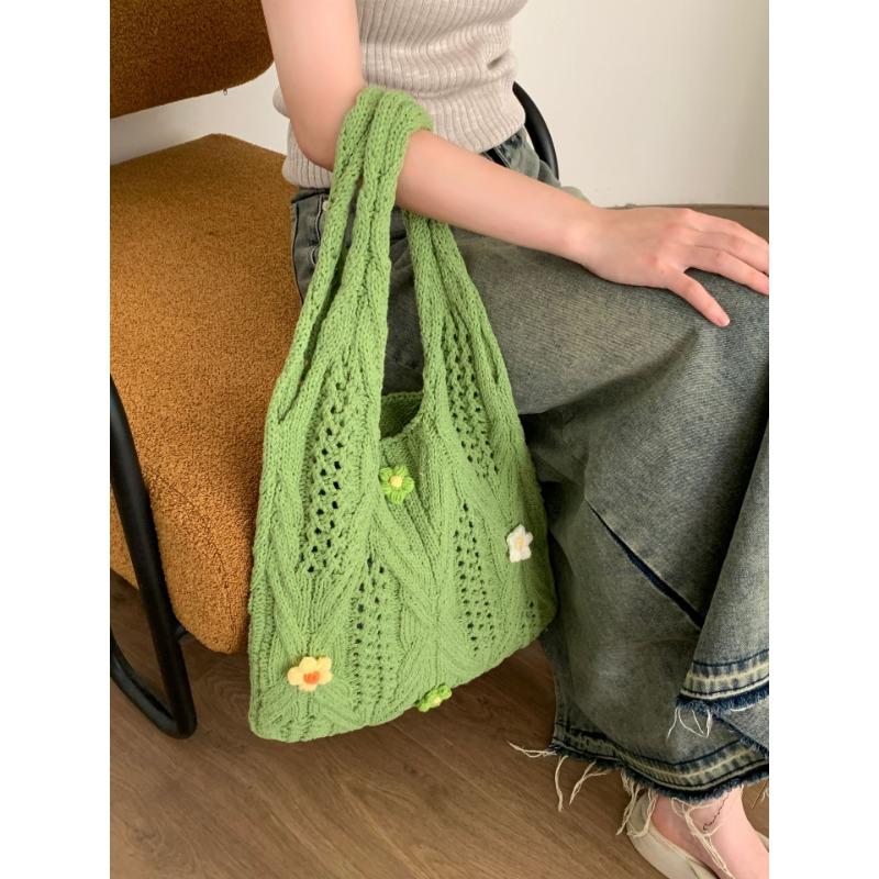 Вязаная сумка Тканая сумка Flower Niche All-in-one Bag Женская сумка через плечо Premium Sense