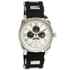 Salvatore Marra Men's Limited Edition Moon Phase Multi-Calendar Watch, 5 ATM Water Resistant, Rubber Strap, White or Silver, SM22105R-SSWHBK