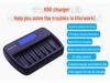 Интеллектуальное быстрое зарядное устройство на 6 слотов с ЖК-дисплеем для аккумуляторов AA/AAA с функциями ремонта и удвоения емкости