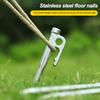 20/30CM Stainless Steel Tent Stake Heavy Duty Sharp Tip Single Hole Outdoor Canopy Windproof Ground Nail Peg Spike Camping Accessories