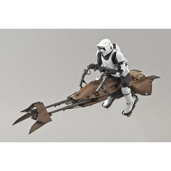 Пластиковая модель BANDAI SPIRITS Star Wars Scout Trooper Speeder Bike в наборе 1/12 с цветовой кодировкой (Новая версия)