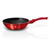 Wok z powłoką granitową 28cm BERLINGER HAUS Metallic Line Burgundy BH-1267-N