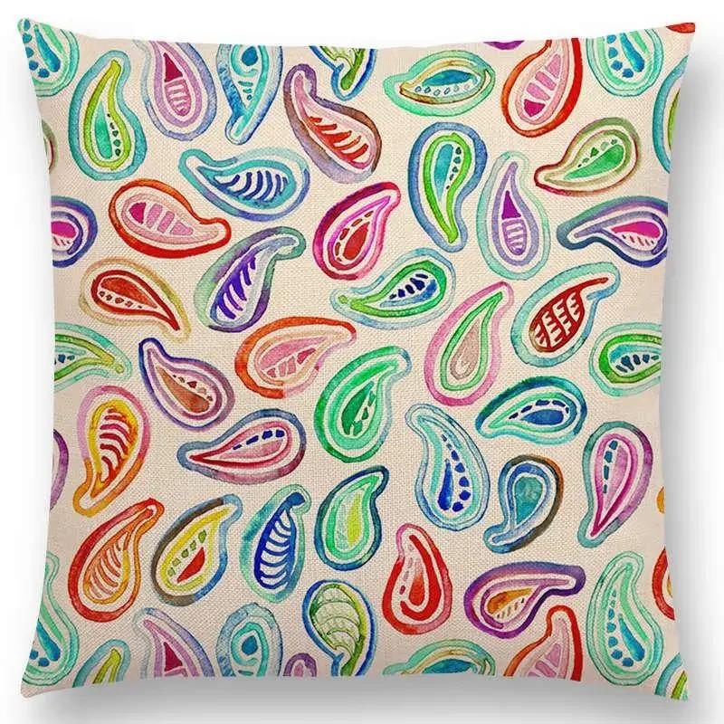 Новый Милый Рождественский Подарок Фрукты Тыква Мороженое Интересное Искусство Красочный Декоративный Узор Наволочка Подушка для Дивана