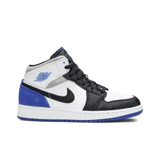 Air Jordan 1 Mid SE GS Royal Black Toe Ретро Кроссовки BQ6931-102