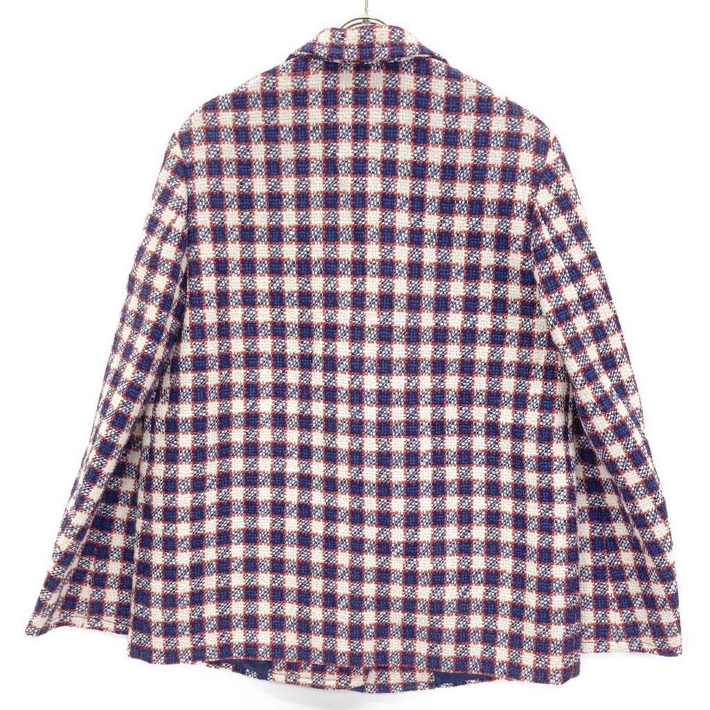 Gucci 569132 19 лет Красный x Темно-синий x Белый Золотая пуговица Однобортный пиджак Пиджак 38 Красный x белый x темно-синий Б/у