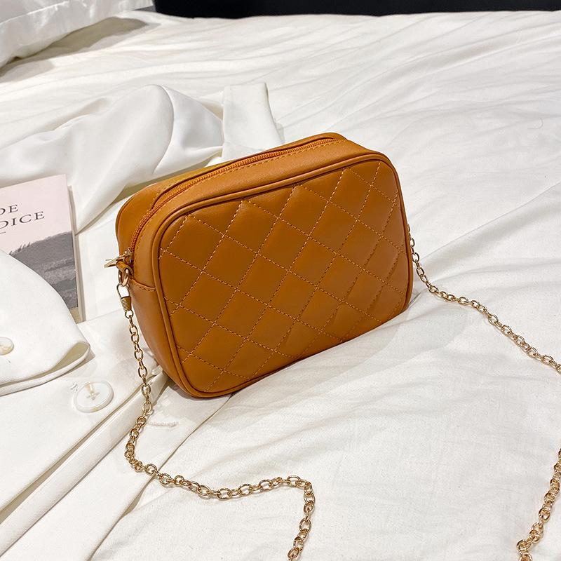 Women's Bag Spring and Summer New Fashion Messenger Bag Street Trend Plaid Chain Shoulder Bag