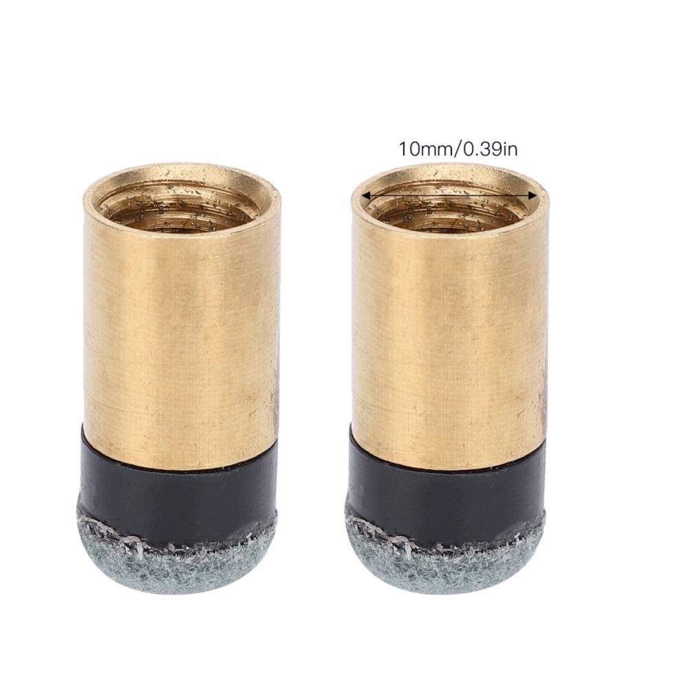 Billiard accessories Screw on Tips Billiards Cue Tip 10MM Leather Pool Cue Tip Brass Ferrules Pool Stick Tip Replacement Parts