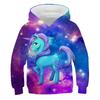 Children's Fashionable Printed Hooded Sweatshirt Casual Sportswear
