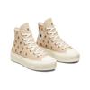 Converse Chuck Taylor All Star Lift Platform High Embroidered Roses Women Sneakers Tan Farro Egret A04300C