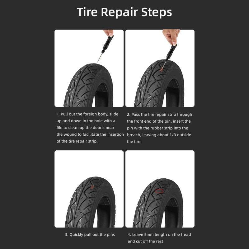 Инструмент для ремонта шин, набор заглушек для проколов бескамерных шин для мотоцикла и автомобиля