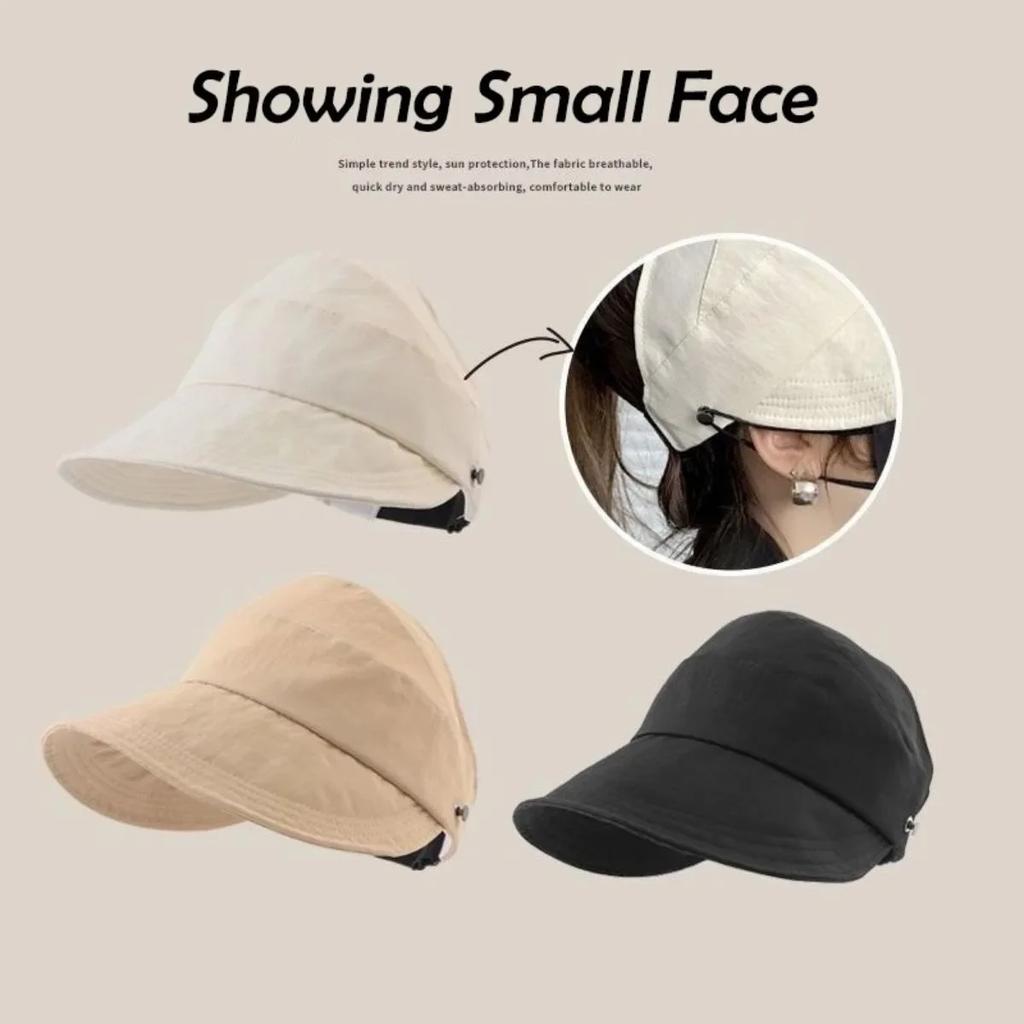 Quick-Dry Summer Sun Hat for Women Llightweight Breathable Ponytail Hole UV Protection Bucket Hat Foldable Windproof Cap