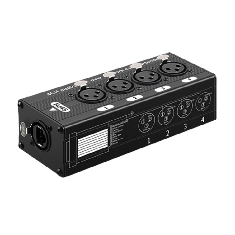 Надежный 4-канальный XLR-удлинитель с использованием экранированного сетевого кабеля для стабильной работы