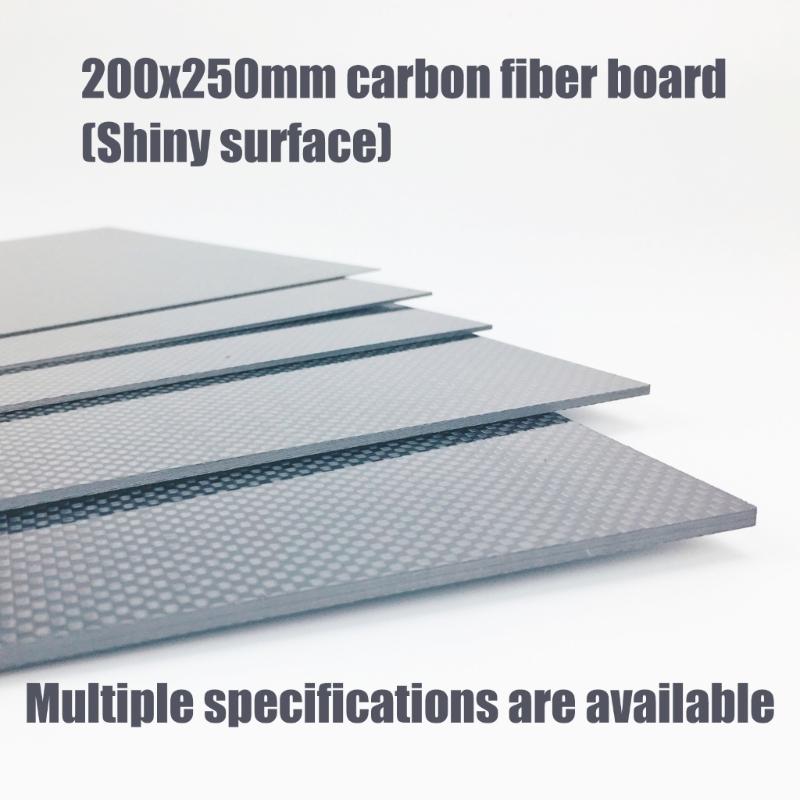 Carbon Fiber Sheet 200x250mm Glossy Finish Flat Carbon Fiber Board Plate Plain Weave Panel Sheet for Kite Remote Drones
